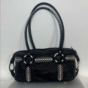 Raviani Leather Crystal and Studded Bag